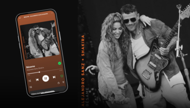 Shakira y Alejandro Sanz interpretando Bésame