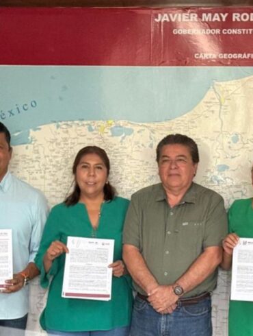 Convenio de donación de asfalto en Nacajuca