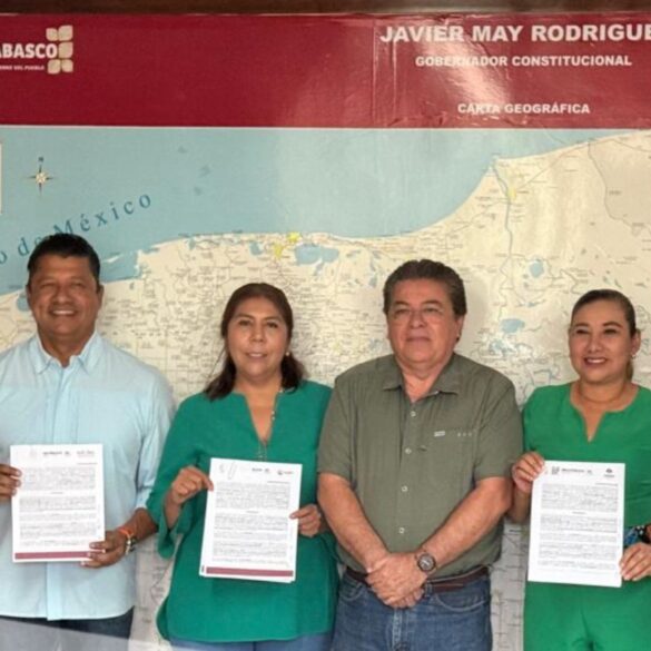 Convenio de donación de asfalto en Nacajuca