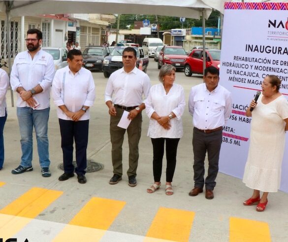 Obra de drenaje en Nacajuca