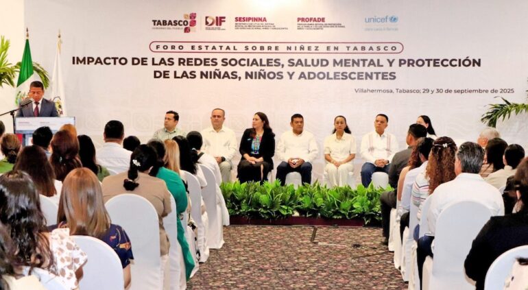 Foro estatal en Tabasco con Javier May y Efraín Reséndez sobre redes sociales y niñez