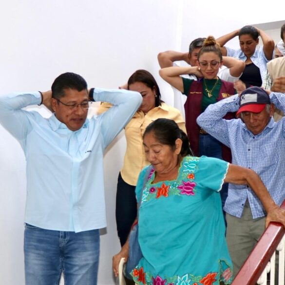 simulacro de sismo en Nacajuca Tabasco