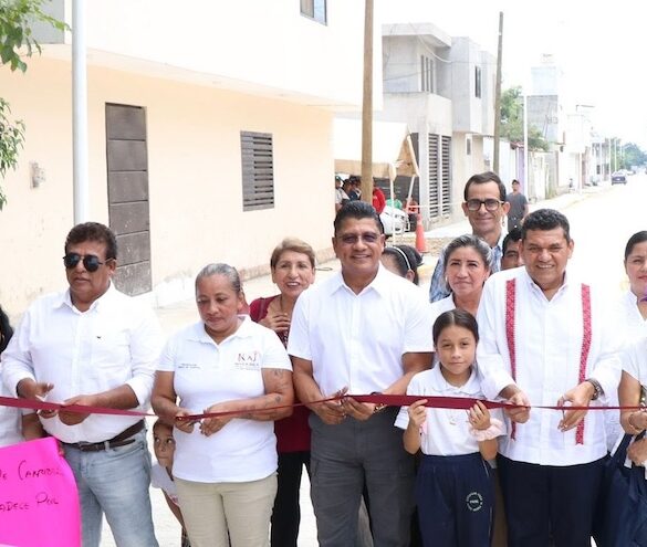 obra de pavimentación en Nacajuca Brisas del Carrizal