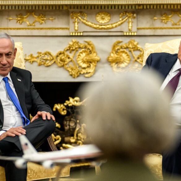 Mapa de Gaza con referencia al plan de 21 puntos de Trump