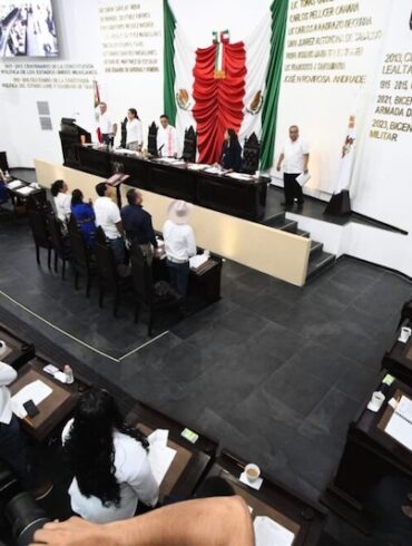 Vista general del pleno del Congreso del Estado de Tabasco durante la sesión legislativa donde se votaron las cuentas públicas 2024.