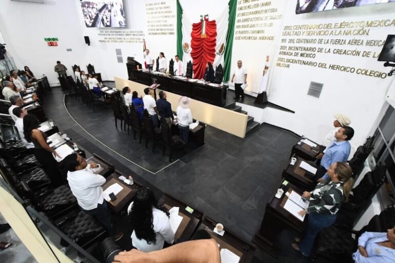 Vista general del pleno del Congreso del Estado de Tabasco durante la sesión legislativa donde se votaron las cuentas públicas 2024.