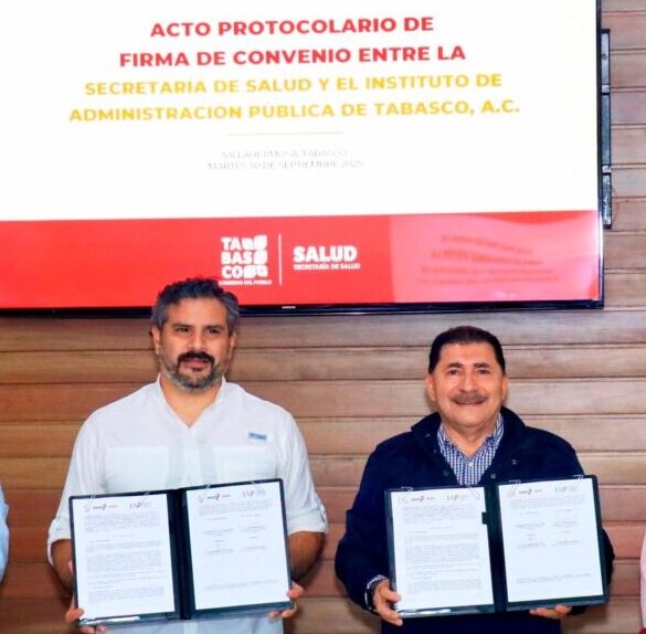 Alianza entre Secretaría de Salud e IAP Tabasco para impulsar la formación profesional en Tabasco