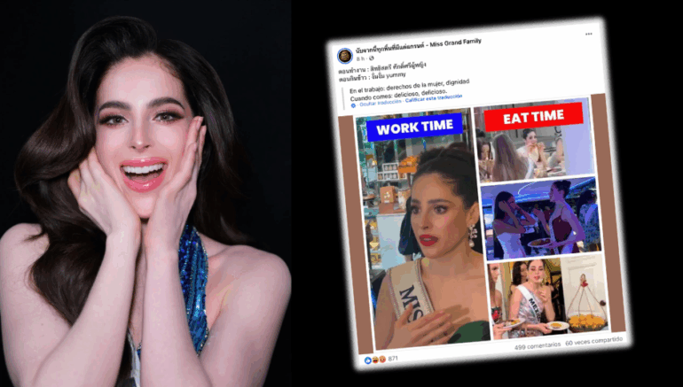 Fátima Bosch recibe burlas tras agresión de Nawat en redes tailandesas