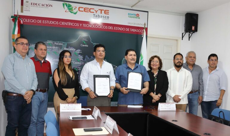 Convenio de profesionalización entre IAP Tabasco y CECyTE Tabasco