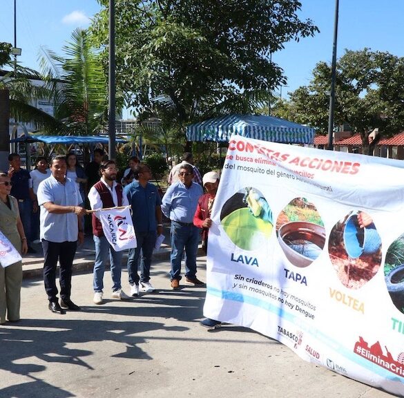Autoridades dan banderazo a jornada de eliminación de criaderos en Nacajuca