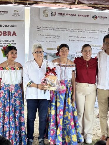 Autoridades inauguran obras en Cunduacán con participación comunitaria