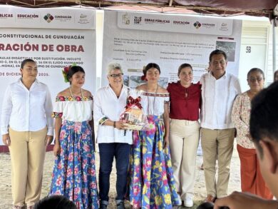 Autoridades inauguran obras en Cunduacán con participación comunitaria