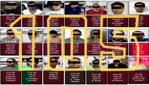 Registro visual de personas detenidas en 2025 por su presunta participación en delitos de alto impacto en Tabasco, como parte del balance de seguridad estatal.