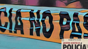 Cinta de seguridad policial con la leyenda “escena del crimen”, ilustración conceptual sobre violencia e inseguridad en Tabasco.