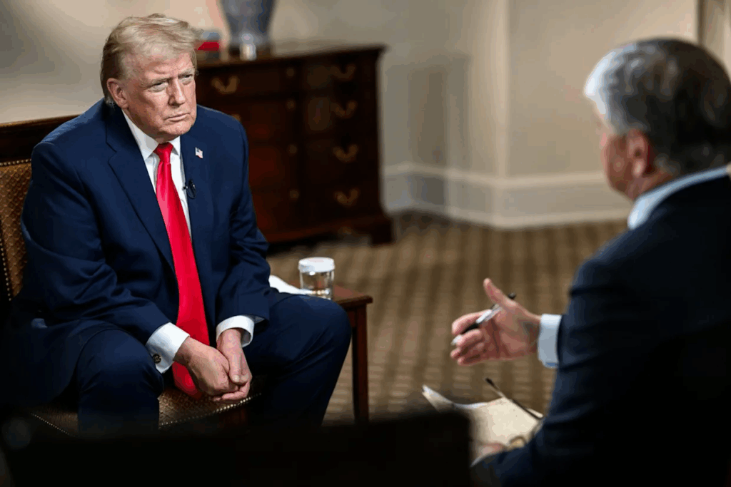 Donald Trump durante una entrevista televisiva en la que aborda posibles ataques contra cárteles en América Latina.