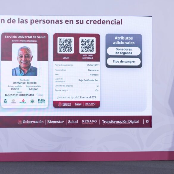 Módulo de atención de la Secretaría de Bienestar para el registro del Servicio Universal de Salud en 2026.