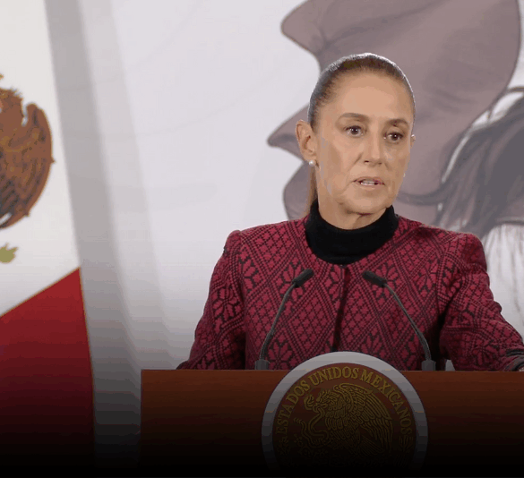 Claudia Sheinbaum defendiendo soberanía nacional tras llamada con Trump