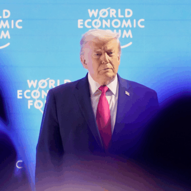 Donald Trump durante su intervención en el Foro Económico Mundial de Davos, en medio de la controversia por Groenlandia y las tensiones con la OTAN y Europa.