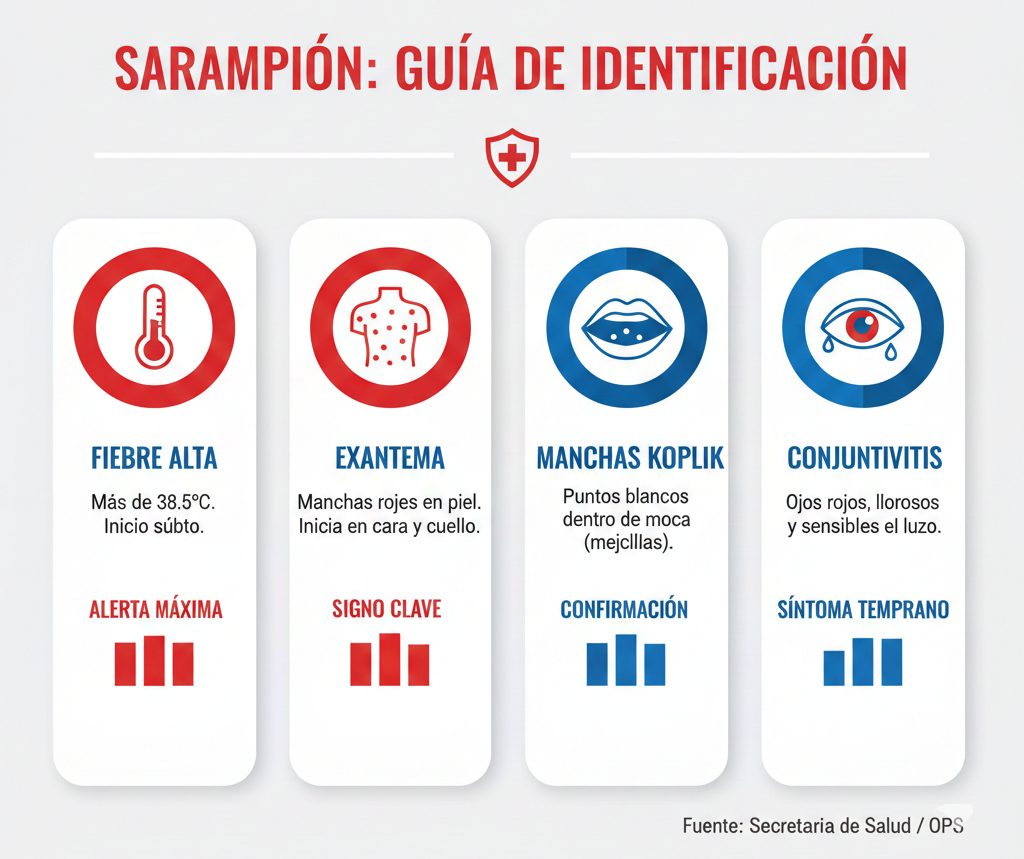 Semáforo de síntomas del Sarampión