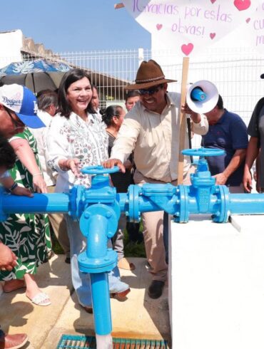 Inauguración de pozo profundo en Villa Macultepec por Yolanda Osuna