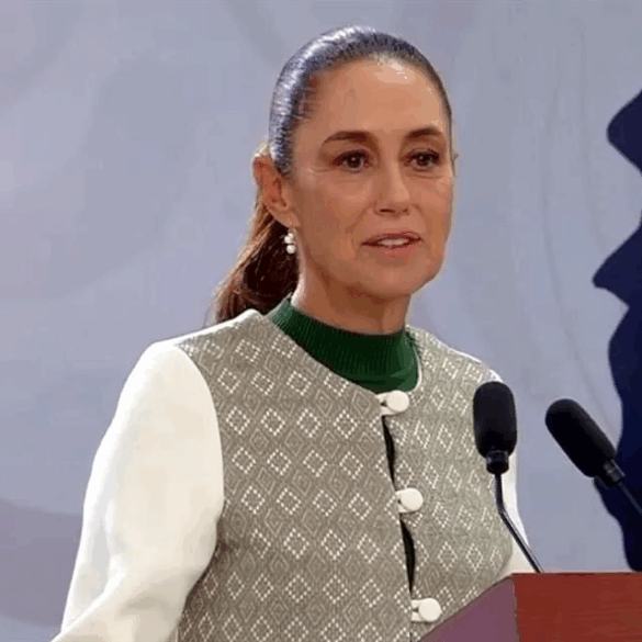 Claudia Sheinbaum durante mensaje público tras operativo contra el CJNG