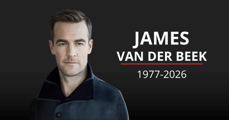 James Van Der Beek durante etapa de Dawson’s Creek antes de su fallecimiento en 2026