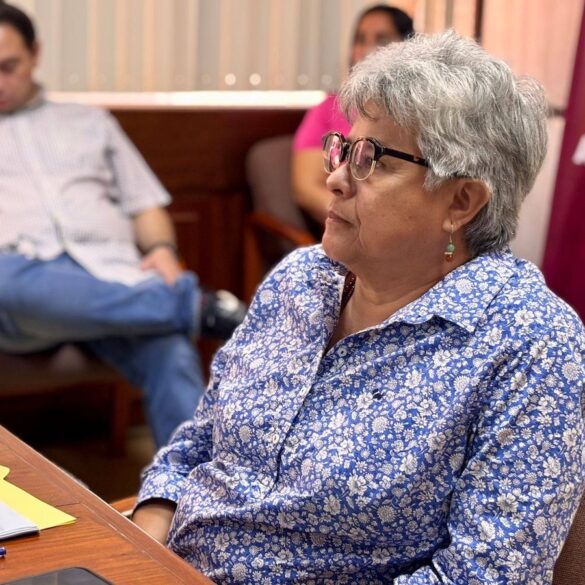 Luisa del Carmen Cámara Cabrales durante la sesión de FINCAMPO para el fomento productivo.