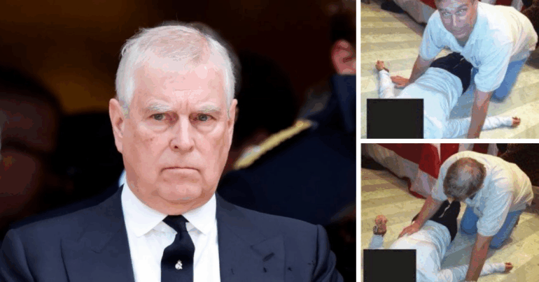 Agentes de la policía escoltando el vehículo tras la detención del príncipe Andrés en Londres.