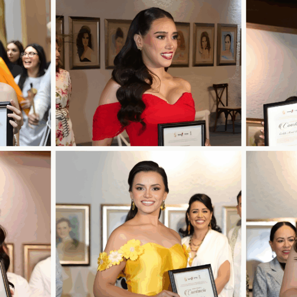 Aspirantes al título de Flor de Oro durante el registro oficial de la Feria Tabasco 2026.