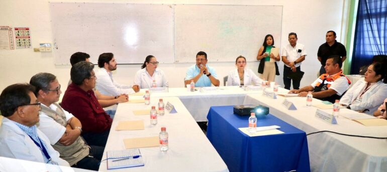 Sesión del Comité Municipal de Seguridad en Salud para fortalecer la Salud en Nacajuca contra enfermedades epidemiológicas.