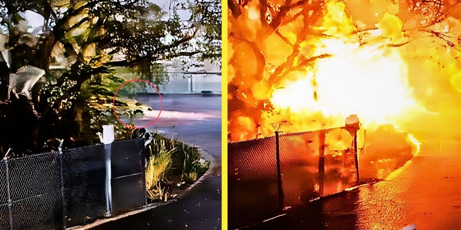 Comparativa del área antes y después de explosión en Dos Bocas