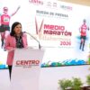 Yolanda Osuna presenta el Medio Maratón Villahermosa 2026 en rueda de prensa