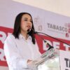Talina Ferrer Cadenas, secretaria de Finanzas de Tabasco, durante conferencia sobre crédito para Villahermosa 2030