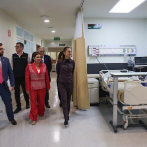 Presidenta Claudia Sheinbaum durante la inauguración del Hospital Oncológico para la Mujer del IMSS Bienestar en CDMX.
