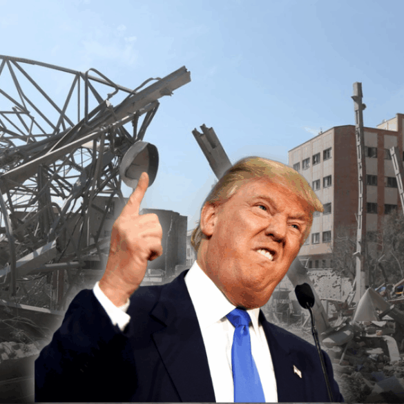 Donald Trump durante su discurso sobre la prosperidad económica de Irán en 2026.