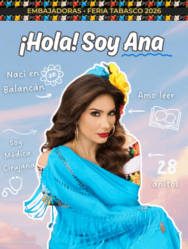 Embajadora de Balancán Ana Paola en sesión para la Feria Tabasco 2026
