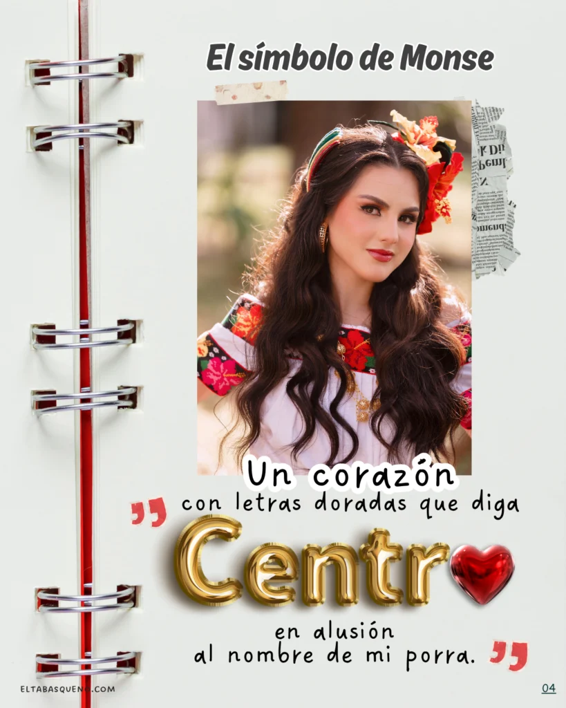 Monserrat Contreras símbolo corazón Centro Feria Tabasco