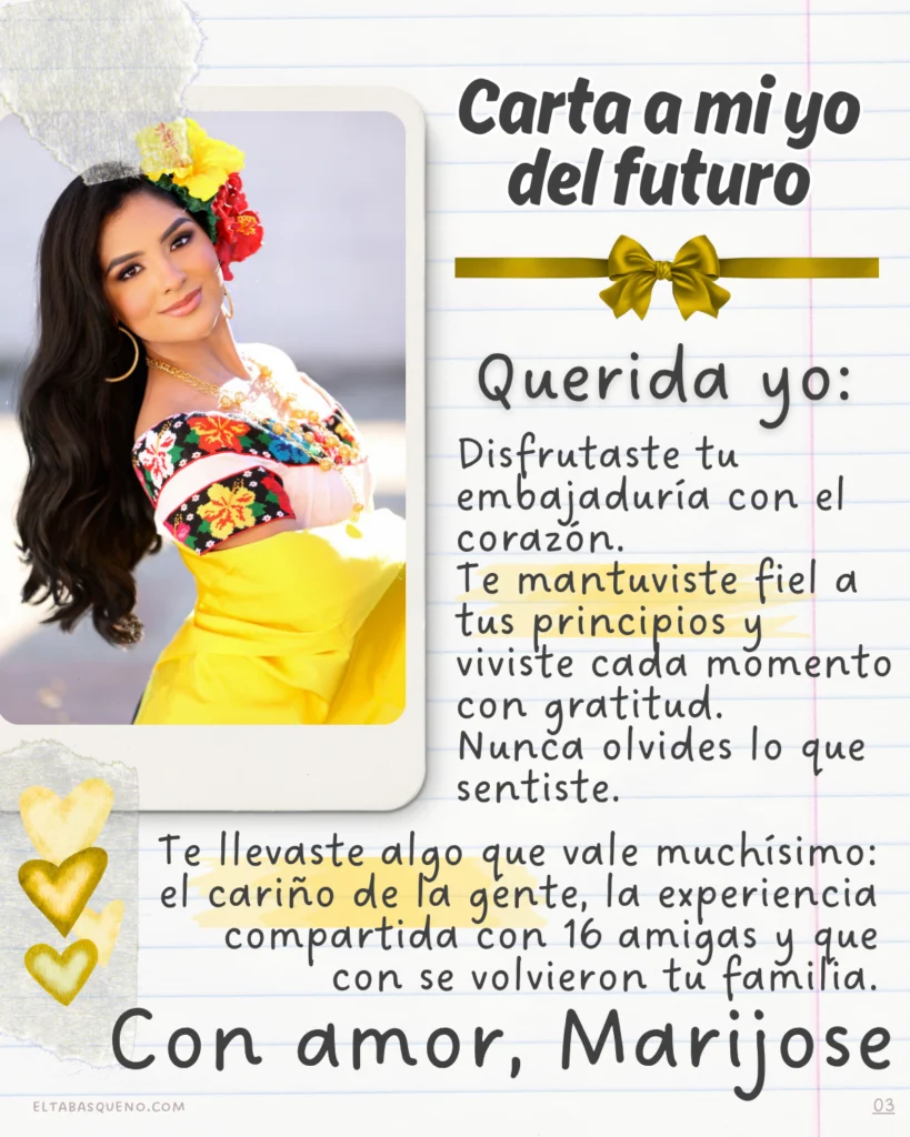 Marijose Rodríguez traje típico Feria Tabasco 2026 Huimanguillo