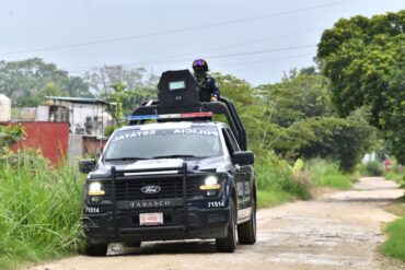 Elementos de seguridad realizan operativo en calles de Tabasco con patrullas desplegadas