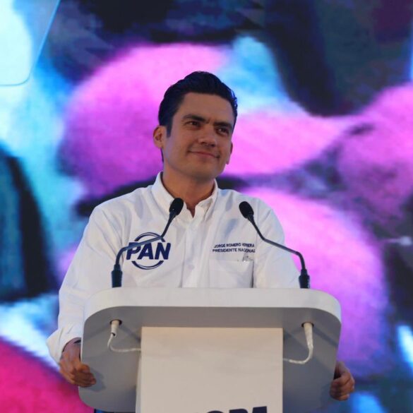 Jorge Romero durante discurso del PAN sobre apertura de candidaturas rumbo a 2027