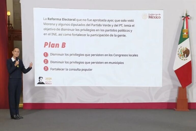 Claudia Sheinbaum anuncia Plan B para reducir gastos en congresos locales