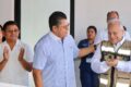 Roberto Ocaña y Juan José Peralta Fócil supervisando la Unidad Básica de Rehabilitación en Nacajuca Tabasco.