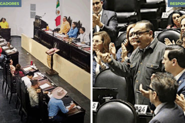 Congreso de Tabasco y Cámara de Diputados durante votación del Plan B electoral en México