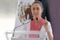 Claudia Sheinbaum durante mensaje sobre estabilidad económica de México en 2026