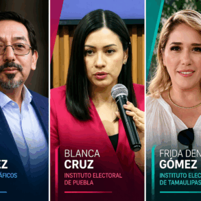 Tres nuevos consejeros del INE: Arturo Chávez, Blanca Cruz y Frida Gómez en retratos verticales