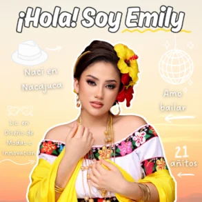 Emily de la Cruz Ramón embajadora Nacajuca Feria Tabasco 2026 traje regional