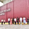 Autoridades realizan corte de listón en inauguración del Palacio de los Deportes en Tabasco