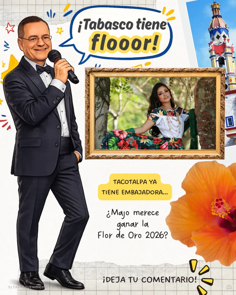 María José Hernández Vera rumbo a la Feria Tabasco 2026 representando a Tacotalpa