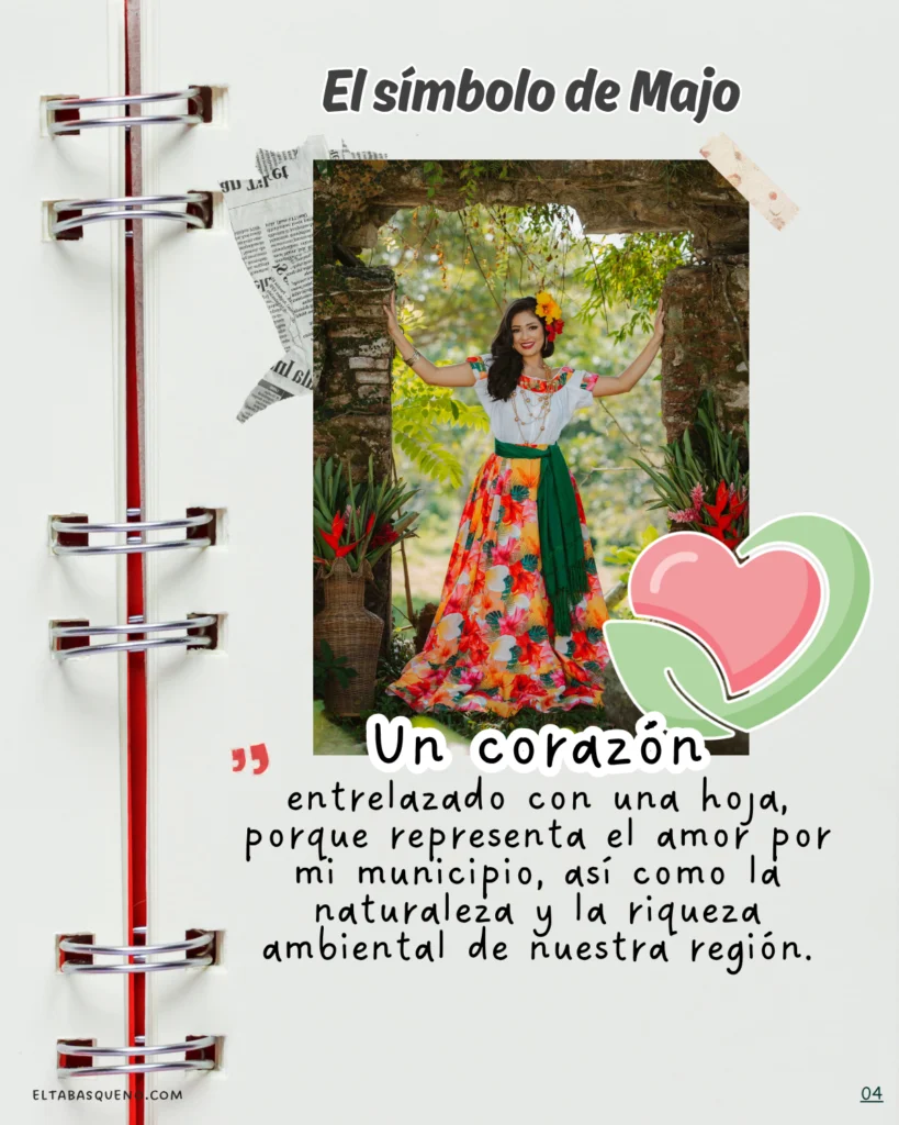 Símbolo corazón con hoja representando a Tacotalpa por María José Hernández Vera