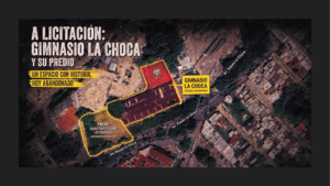 Vista aérea del predio del Gimnasio La Choca en Avenida Paseo La Choca, Colonia Tabasco 2000, Villahermosa, Tabasco, inmueble en proceso de venta por el Gobierno del Estado en 2026